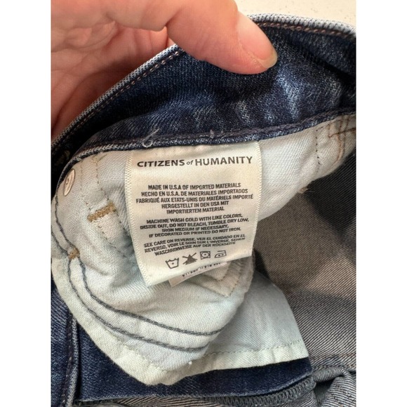 Citizens Of Humanity Womens Demy Crop Flare Jeans Sz 25 Tangier Side Embroidered - Picture 13 of 16
